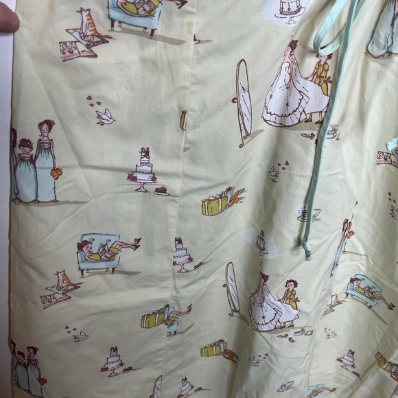 Y2K Bride Wedding Print Babydoll Nightgown Womens L Bridal Shower Gift Pajamas - Picture 4 of 9